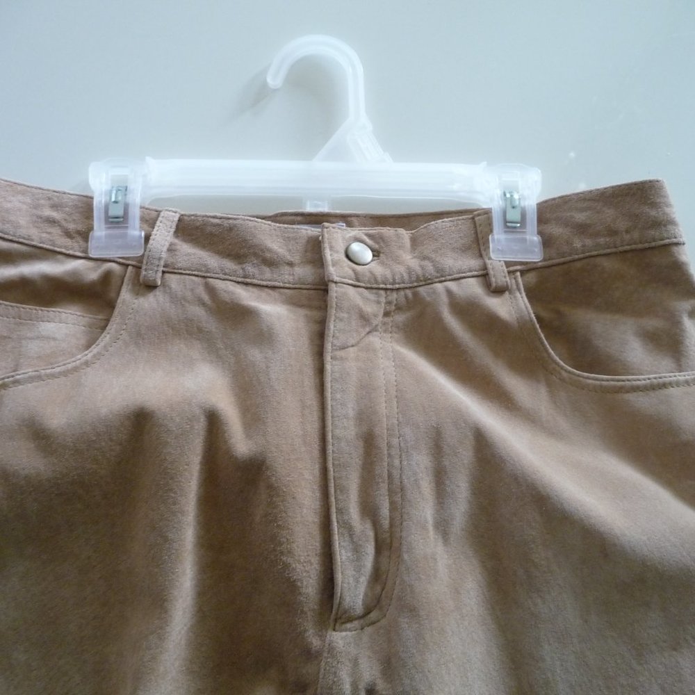 SUTTON STUDIO GORGEOUS/UNIQUE LEATHER EMBROIDERED BOOTCUT PANTS SIZE12 NEW NOTAG - Picture 3 of 7